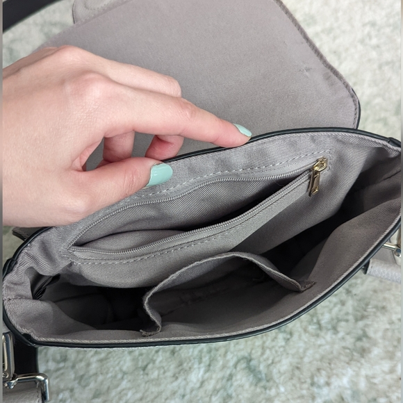 Grey Faux Leather Bag - Picture 3 of 3